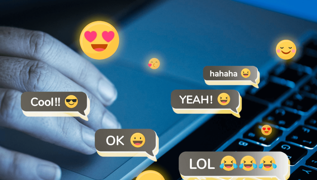 Emojis on a Laptop